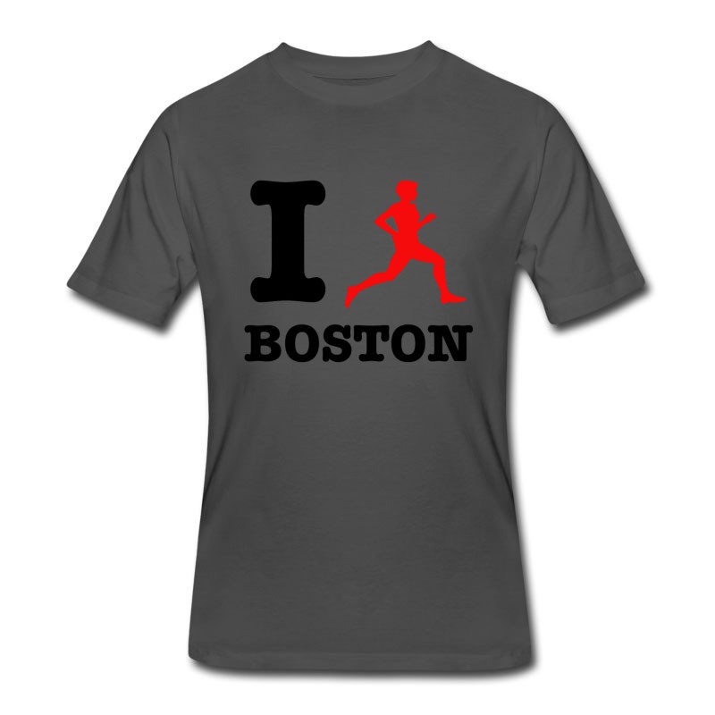 Men's I Run Boston Design T-Shirt