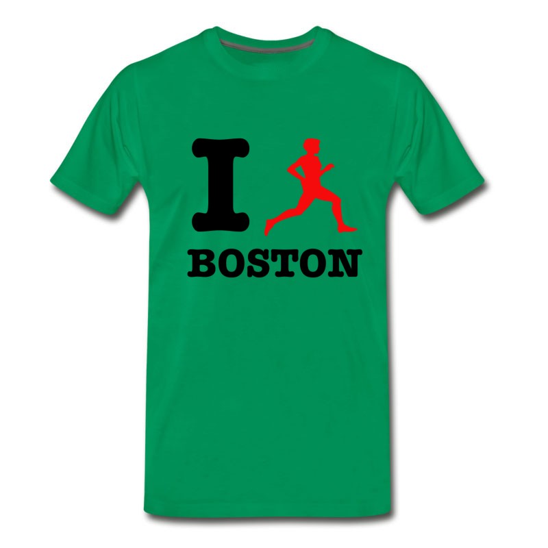 Men's I Run Boston Design T-Shirt