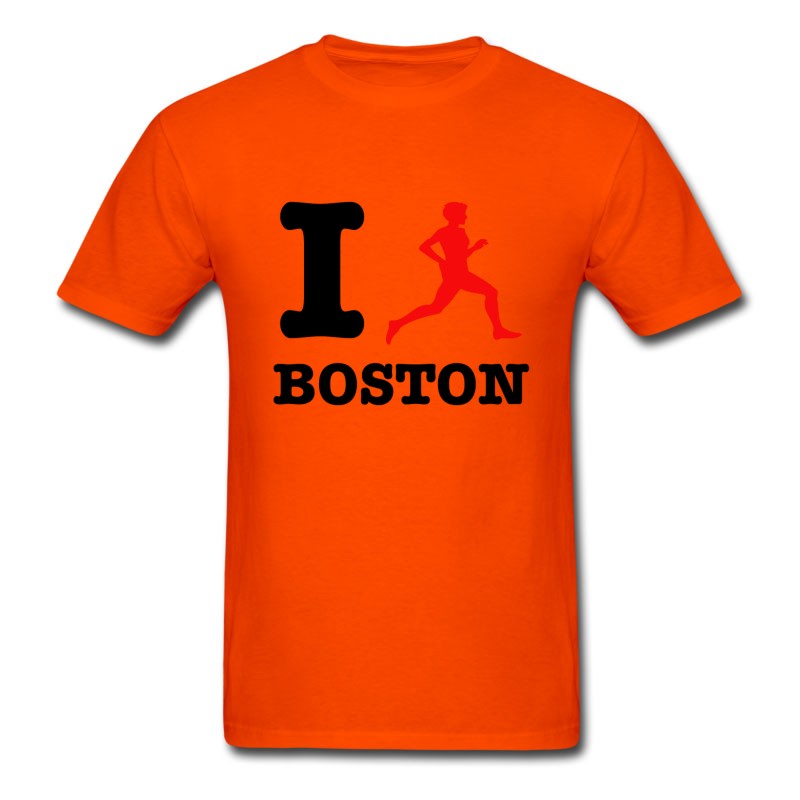 Men's I Run Boston Design T-Shirt