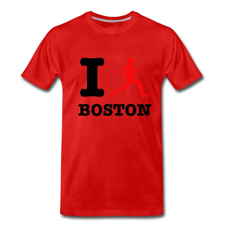 Men's I Run Boston Design T-Shirt