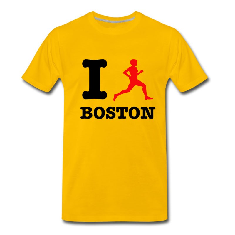 Men's I Run Boston Design T-Shirt