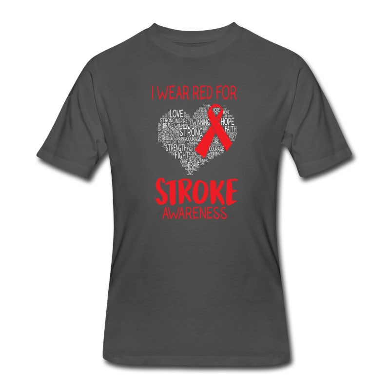 Men's I Wear Red For Stroke Awareness T-Shirt