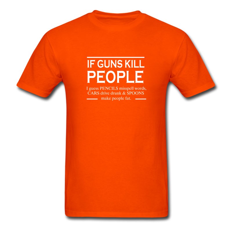 Men's If Guns Kill People. I Guess Pencils Misspell Word T-Shirt