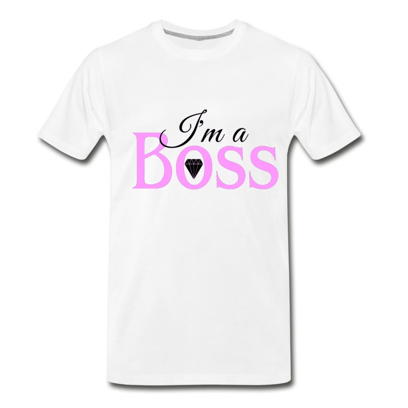 Men's I'm A Boss Pink Baby T-Shirt