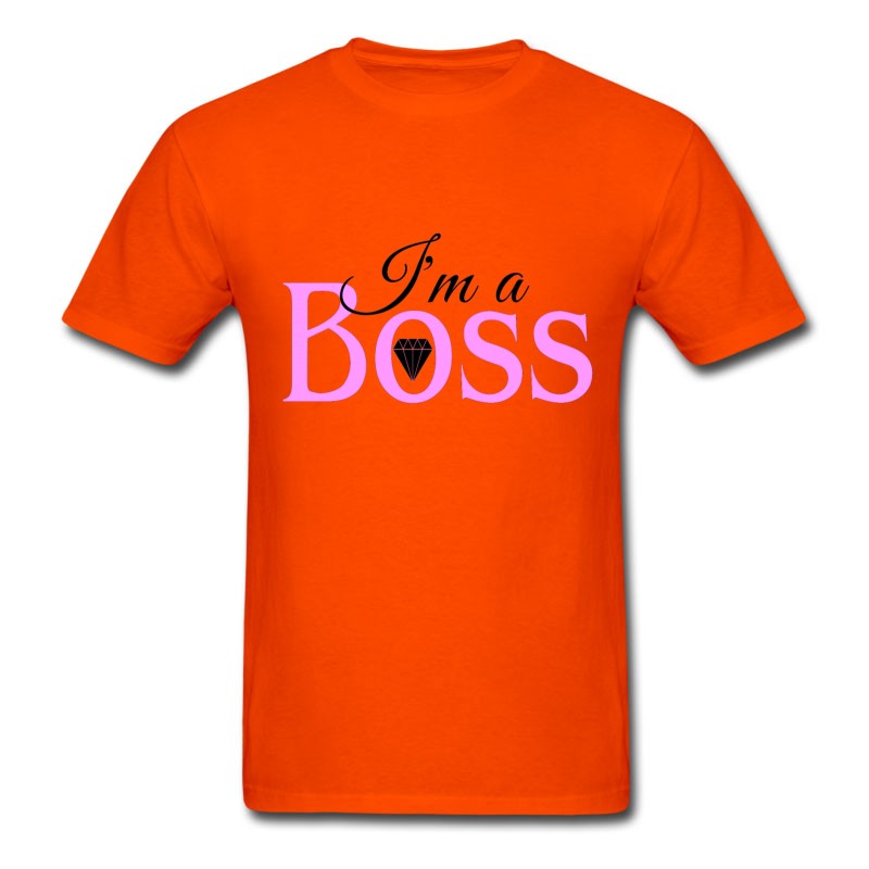 Men's I'm A Boss Pink Baby T-Shirt