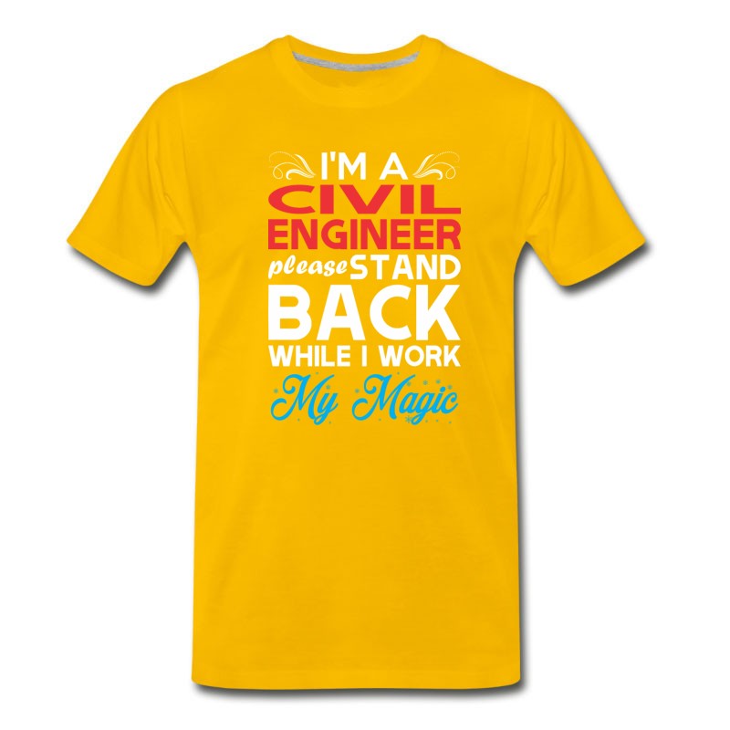 Men's Im Civil Engineer Stand Back I Work My Magic T-Shirt