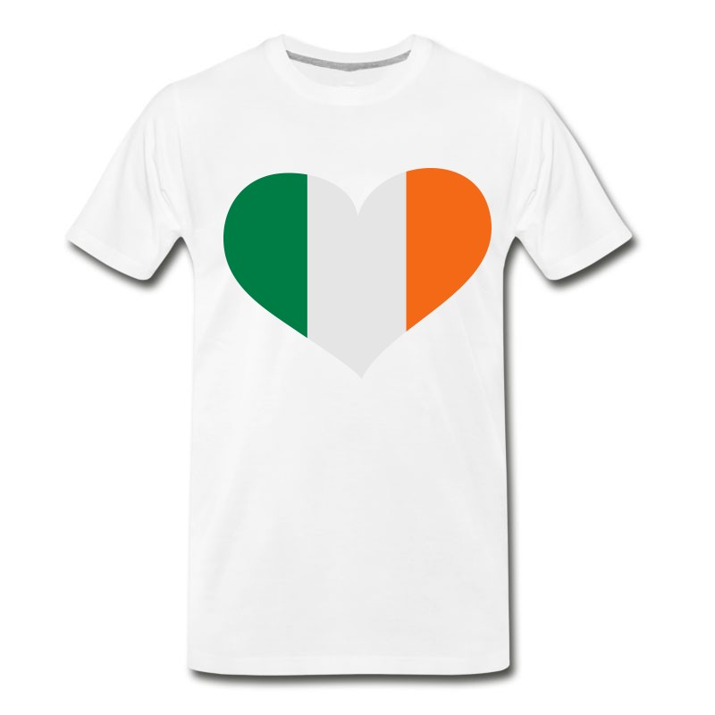 Men's Ireland Heart； Love Ireland T-Shirt