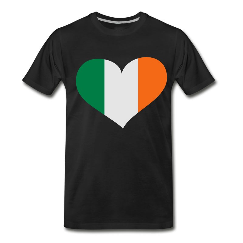 Men's Ireland Heart； Love Ireland T-Shirt