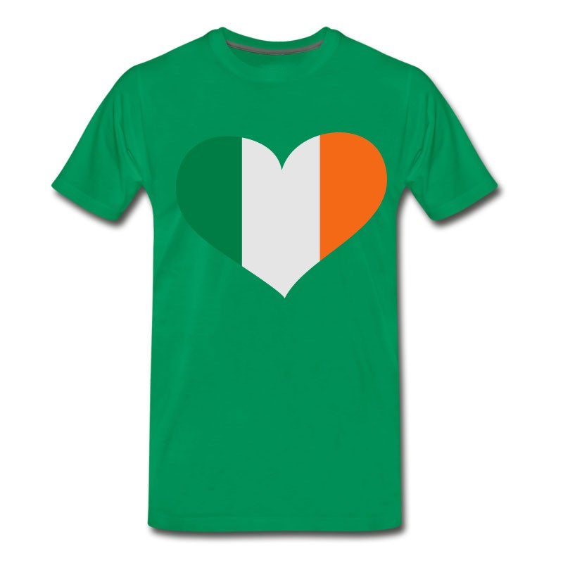 Men's Ireland Heart； Love Ireland T-Shirt