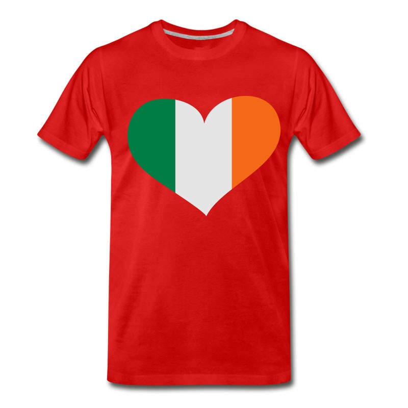 Men's Ireland Heart； Love Ireland T-Shirt