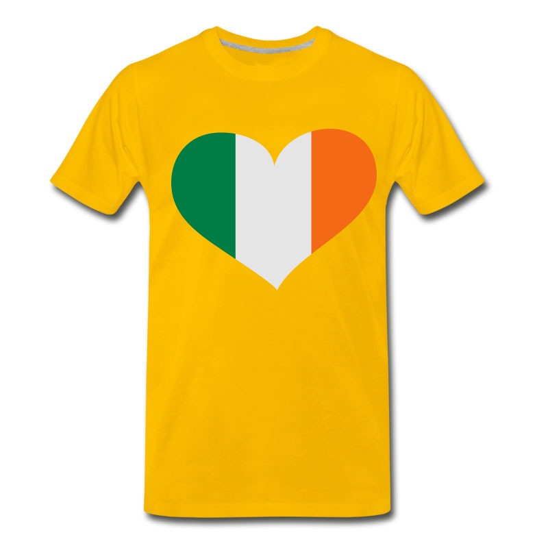 Men's Ireland Heart； Love Ireland T-Shirt