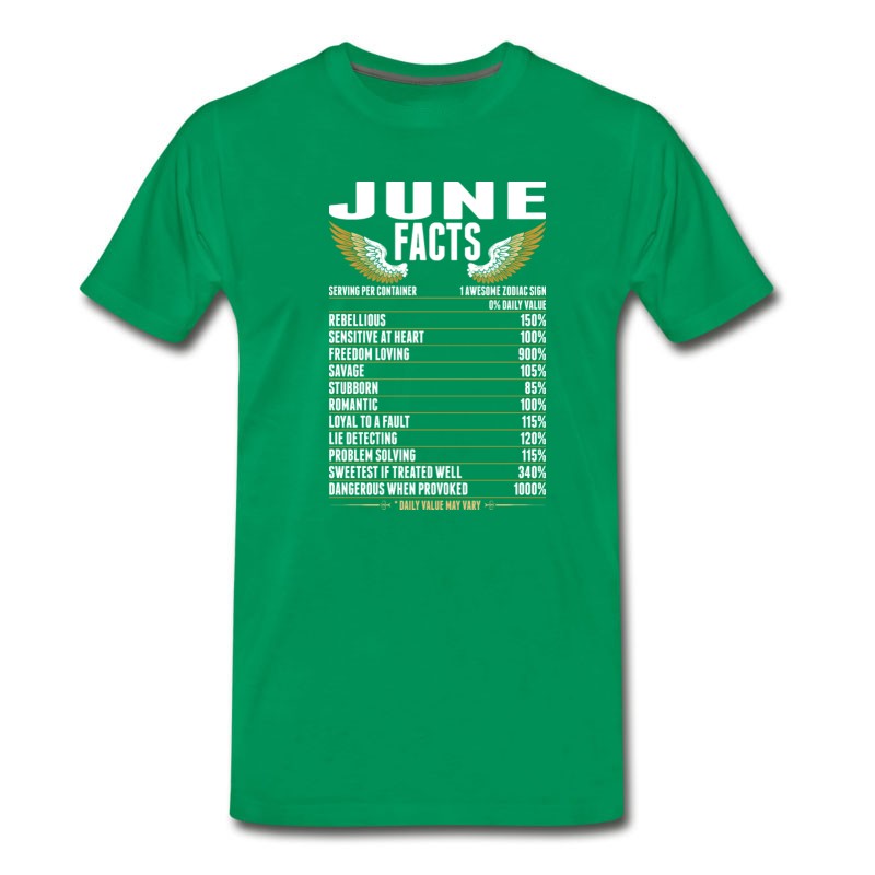 Men's June Facts Tshirt T-Shirt