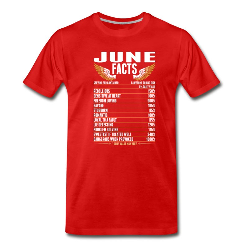 Men's June Facts Tshirt T-Shirt