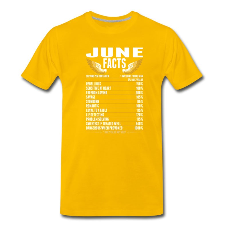 Men's June Facts Tshirt T-Shirt