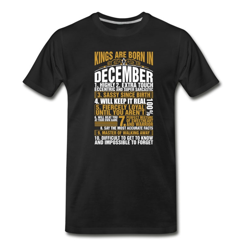 Men's Kings Are Born In December T-Shirt