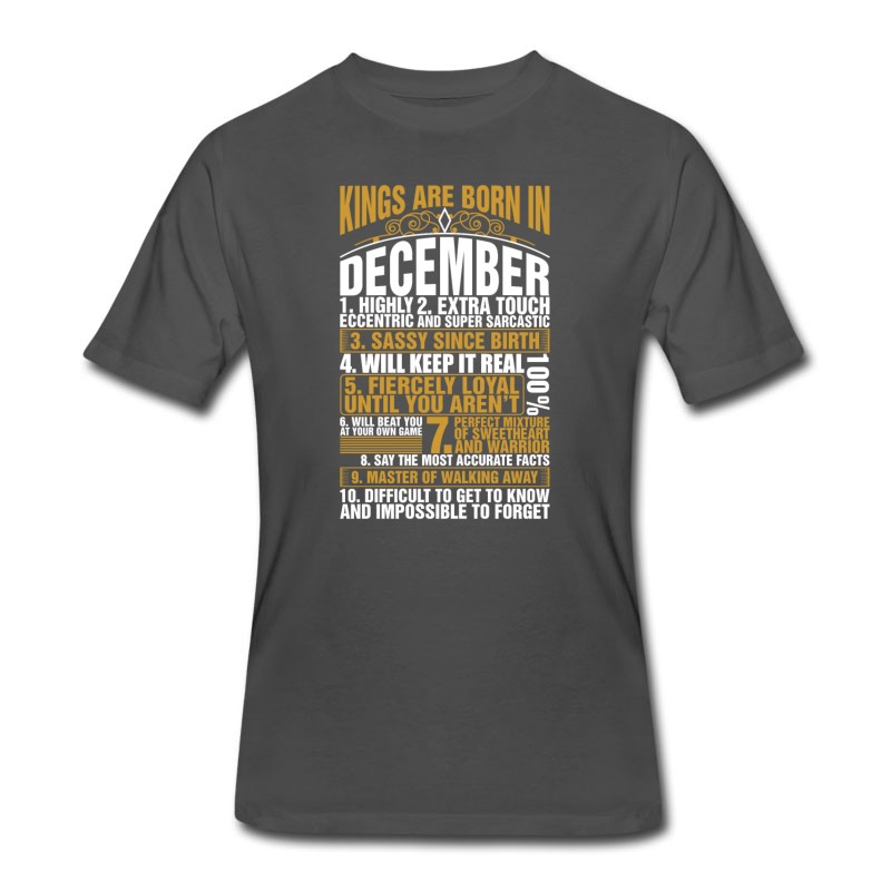 Men's Kings Are Born In December T-Shirt