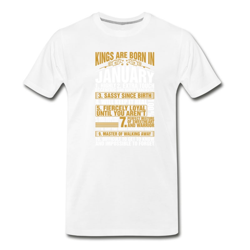 Men's Kings Are Born In January T-Shirt