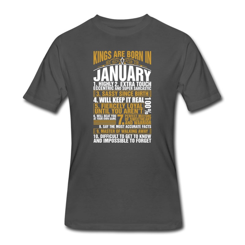 Men's Kings Are Born In January T-Shirt