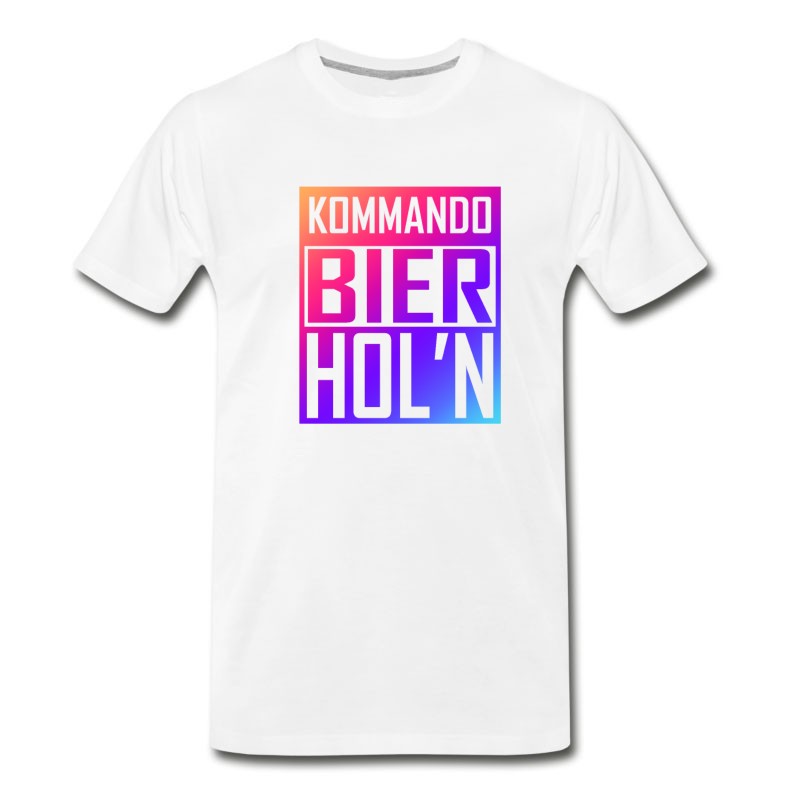 Men's Kommando Bier Holen Malle Mallorca Feiern Party T-Shirt