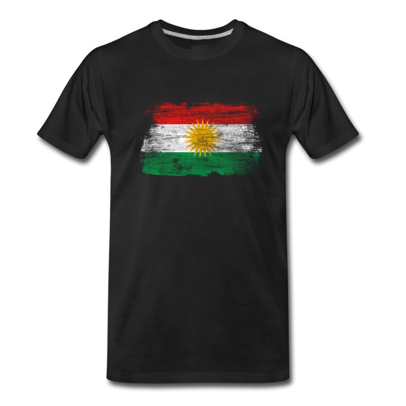 Men's Kurdistan Nation Kurd Kurdish Flag Gift Pride T-Shirt