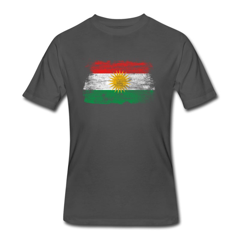 Men's Kurdistan Nation Kurd Kurdish Flag Gift Pride T-Shirt