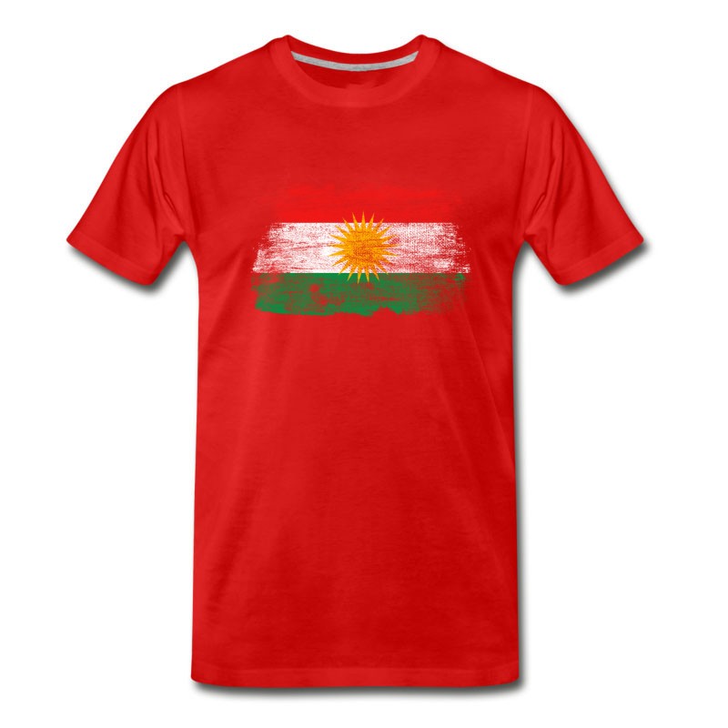 Men's Kurdistan Nation Kurd Kurdish Flag Gift Pride T-Shirt