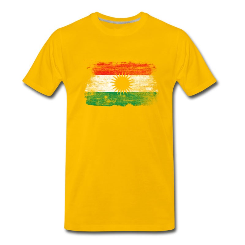 Men's Kurdistan Nation Kurd Kurdish Flag Gift Pride T-Shirt