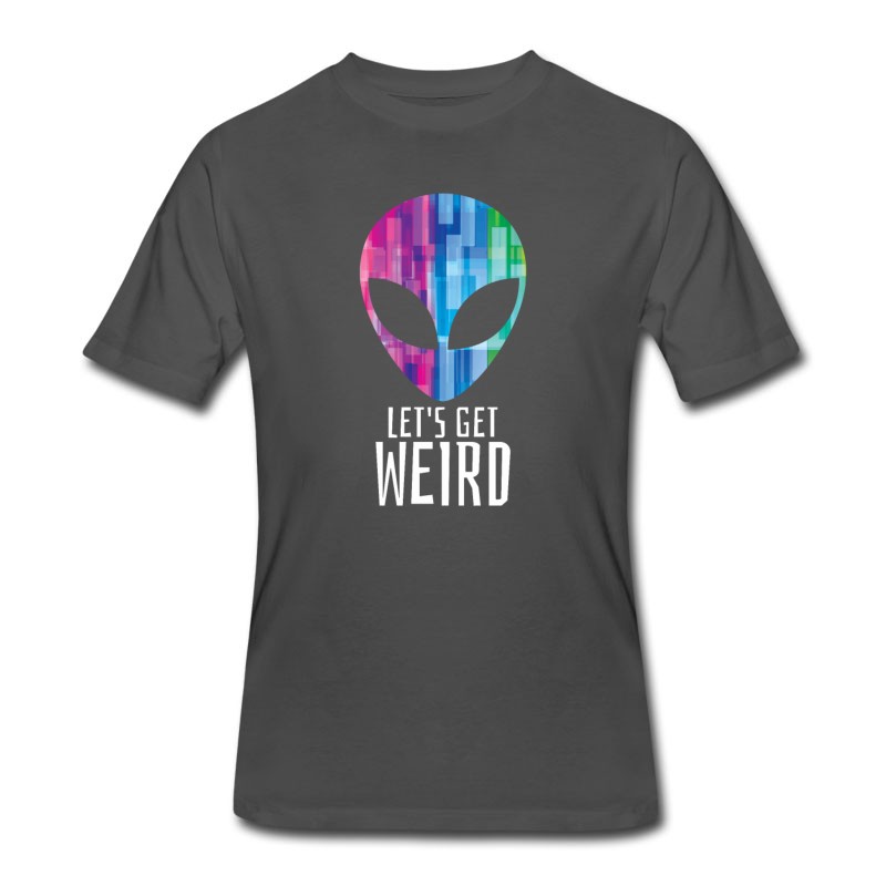 Men's Let's Get Weird - Funny Alien Party Gift T-Shirt