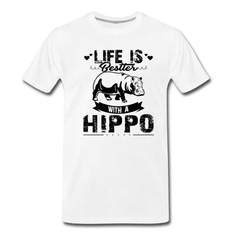 Men's Life Is Better With Hippo Shirt T-Shirt