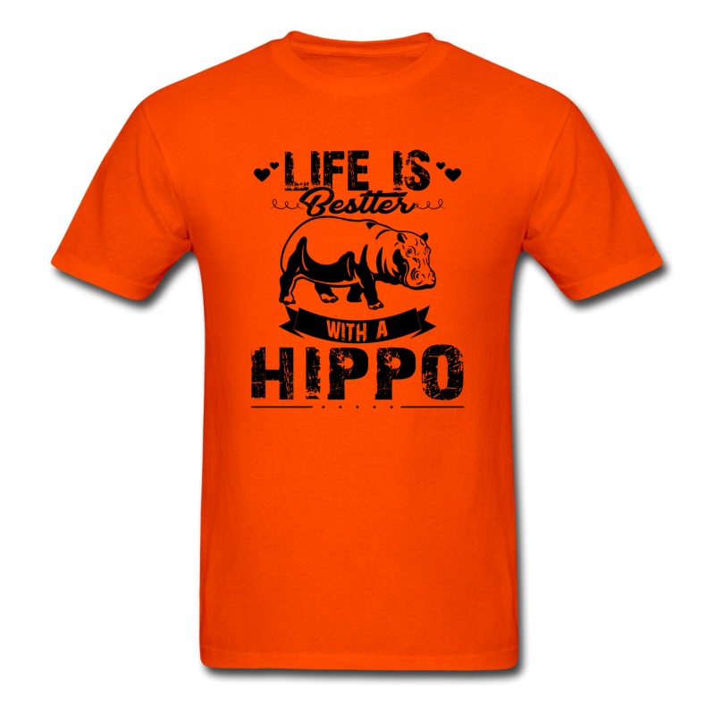 Men's Life Is Better With Hippo Shirt T-Shirt