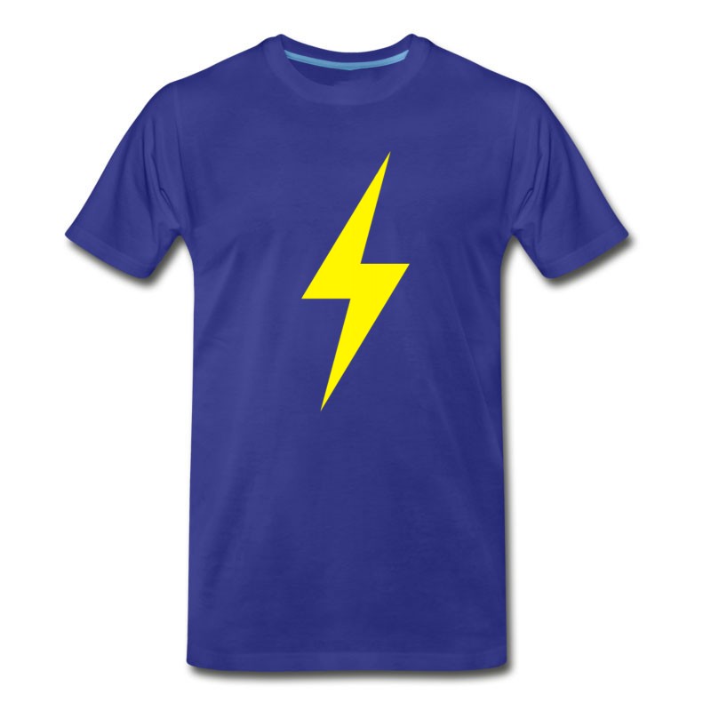 Men's Lightning Bolt Icon Yellow Design T-Shirt