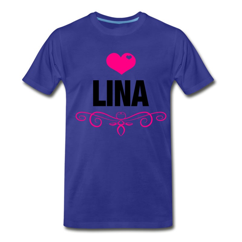 Men's LINA, Love, Hearts, Baby, Girls, Birthday, Gifts T-Shirt