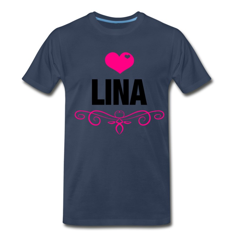 Men's LINA, Love, Hearts, Baby, Girls, Birthday, Gifts T-Shirt