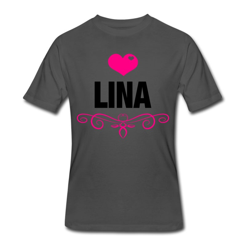 Men's LINA, Love, Hearts, Baby, Girls, Birthday, Gifts T-Shirt