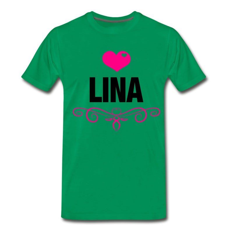 Men's LINA, Love, Hearts, Baby, Girls, Birthday, Gifts T-Shirt