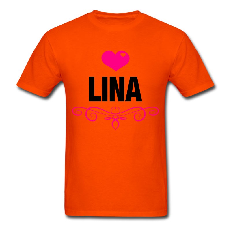 Men's LINA, Love, Hearts, Baby, Girls, Birthday, Gifts T-Shirt