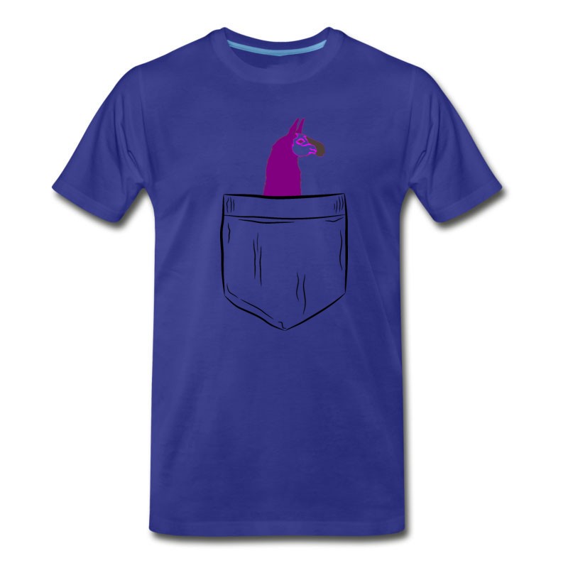 Men's Llama, Pocket T-Shirt