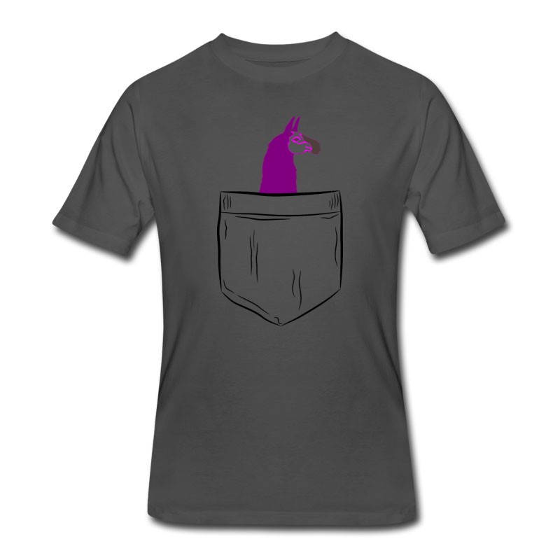 Men's Llama, Pocket T-Shirt