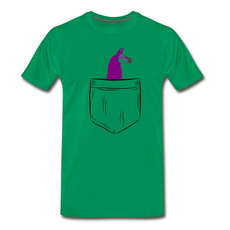 Men's Llama, Pocket T-Shirt