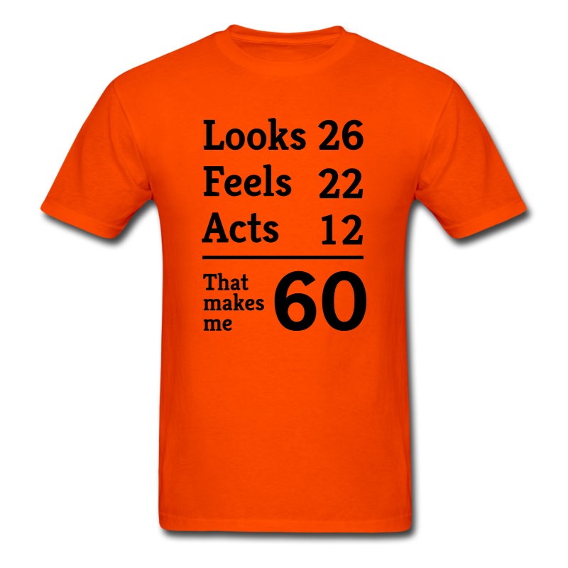 Men's Looks 26. Feels 26. Acts 12. That Makes Me 60 T-Shirt