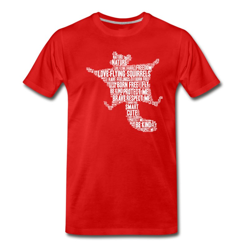 Men's Love Flying Squirrels Text Figure T-Shirt