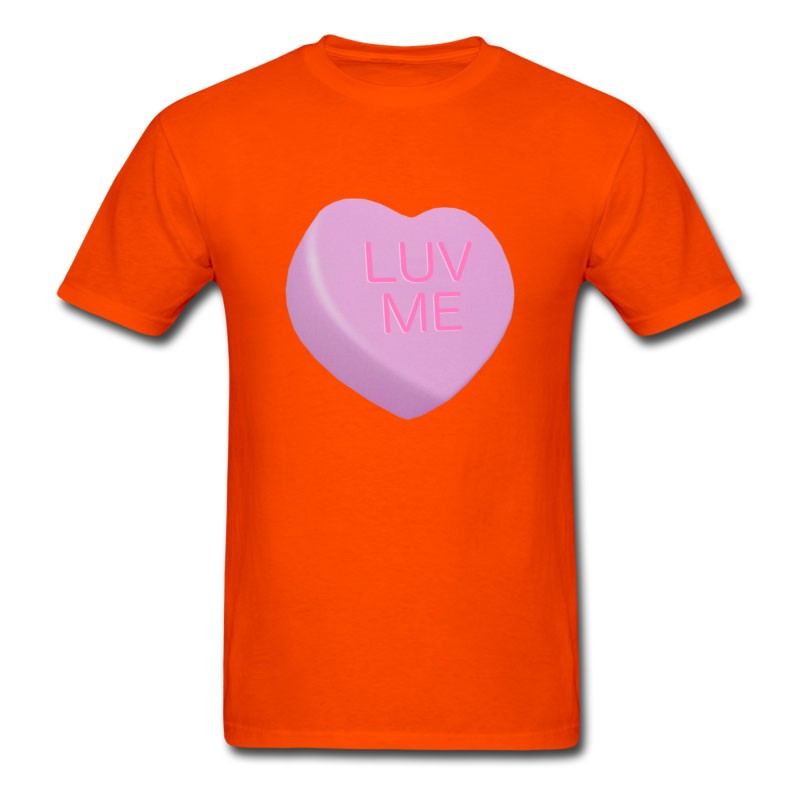 Men's LUV ME Candy Heart -Valentine's Day Or Any Day T-Shirt