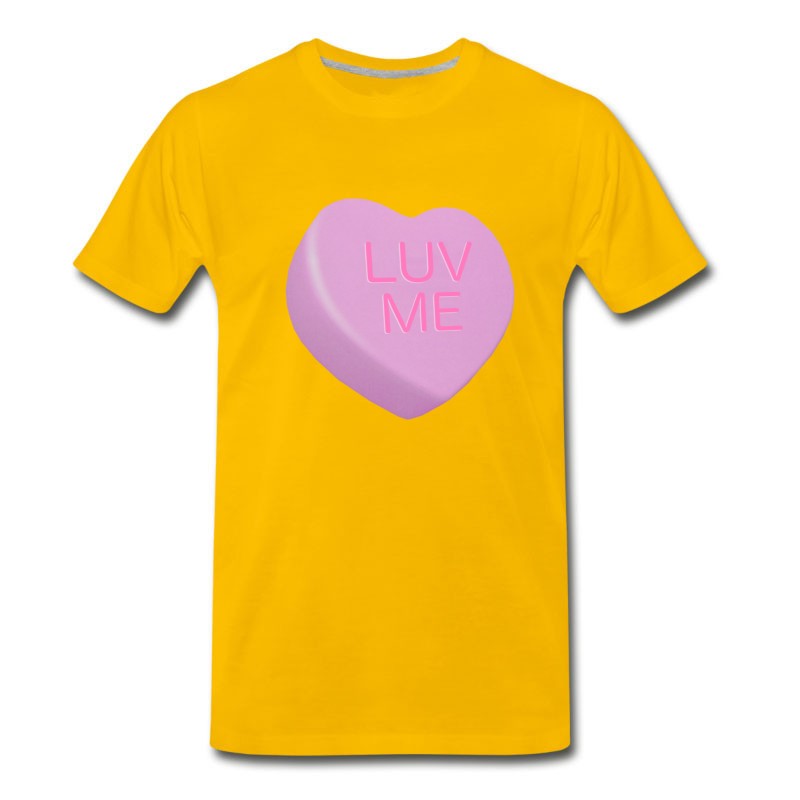 Men's LUV ME Candy Heart -Valentine's Day Or Any Day T-Shirt