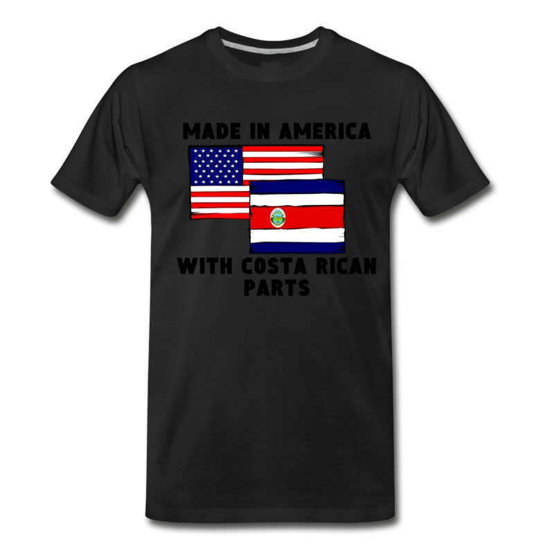 Men's Made In America With Costa Rican Parts T-Shirt