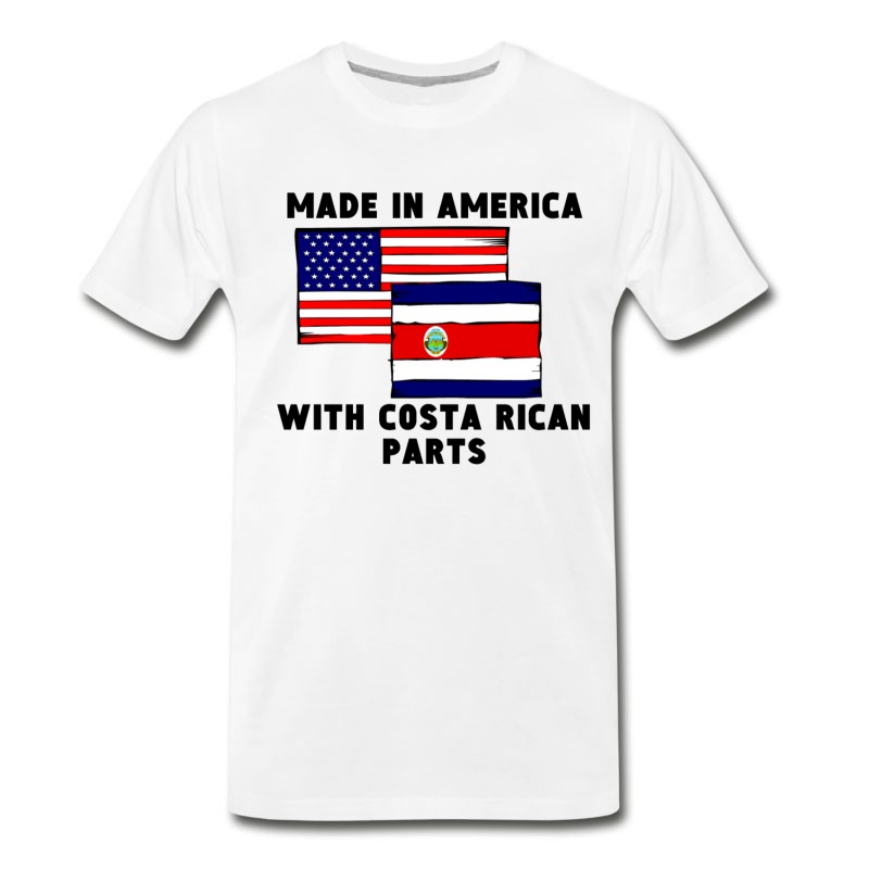 Men's Made In America With Costa Rican Parts T-Shirt