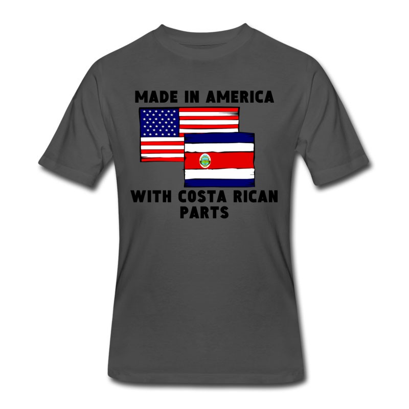 Men's Made In America With Costa Rican Parts T-Shirt