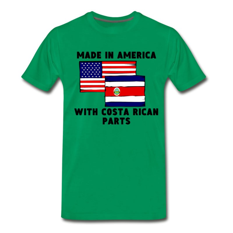 Men's Made In America With Costa Rican Parts T-Shirt