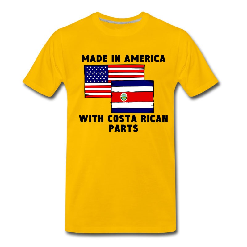 Men's Made In America With Costa Rican Parts T-Shirt