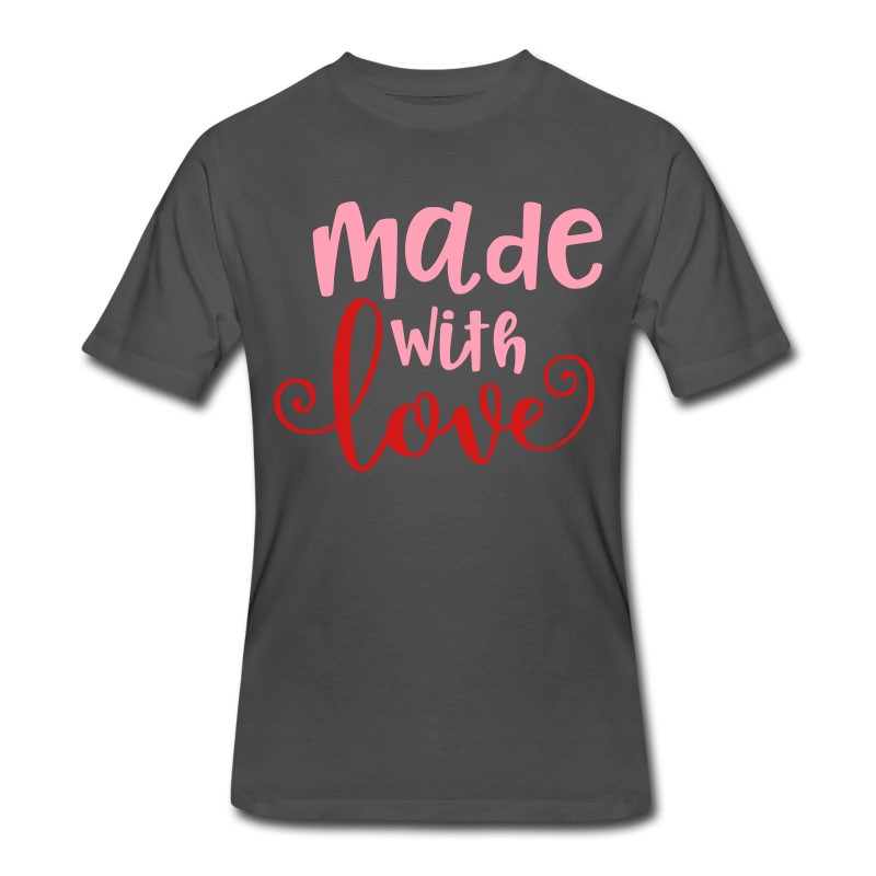 Men's Made With Love Baby Infant Valentine T-Shirt