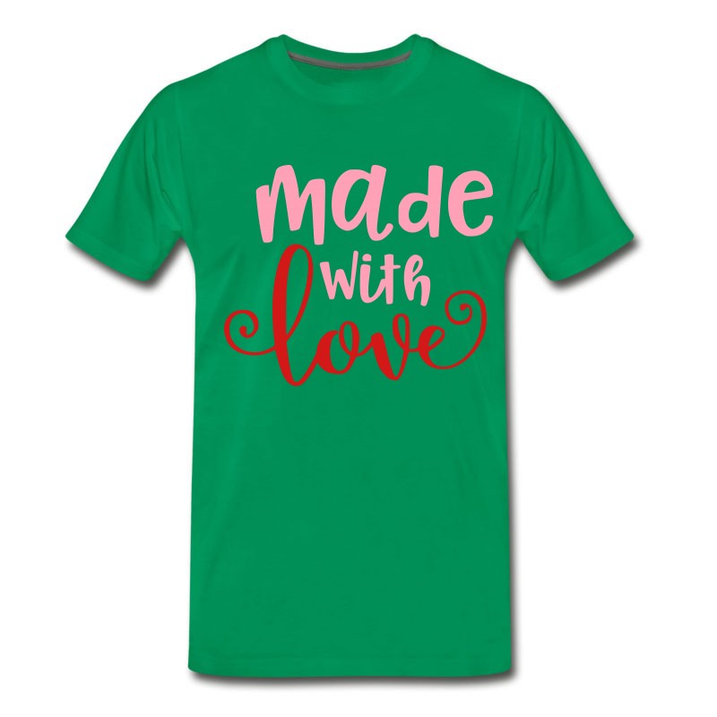 Men's Made With Love Baby Infant Valentine T-Shirt